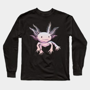 axolotl, axolotl pattern, salamander , salamander shirt, olm, pond newt, lizard , mexican salamander Long Sleeve T-Shirt